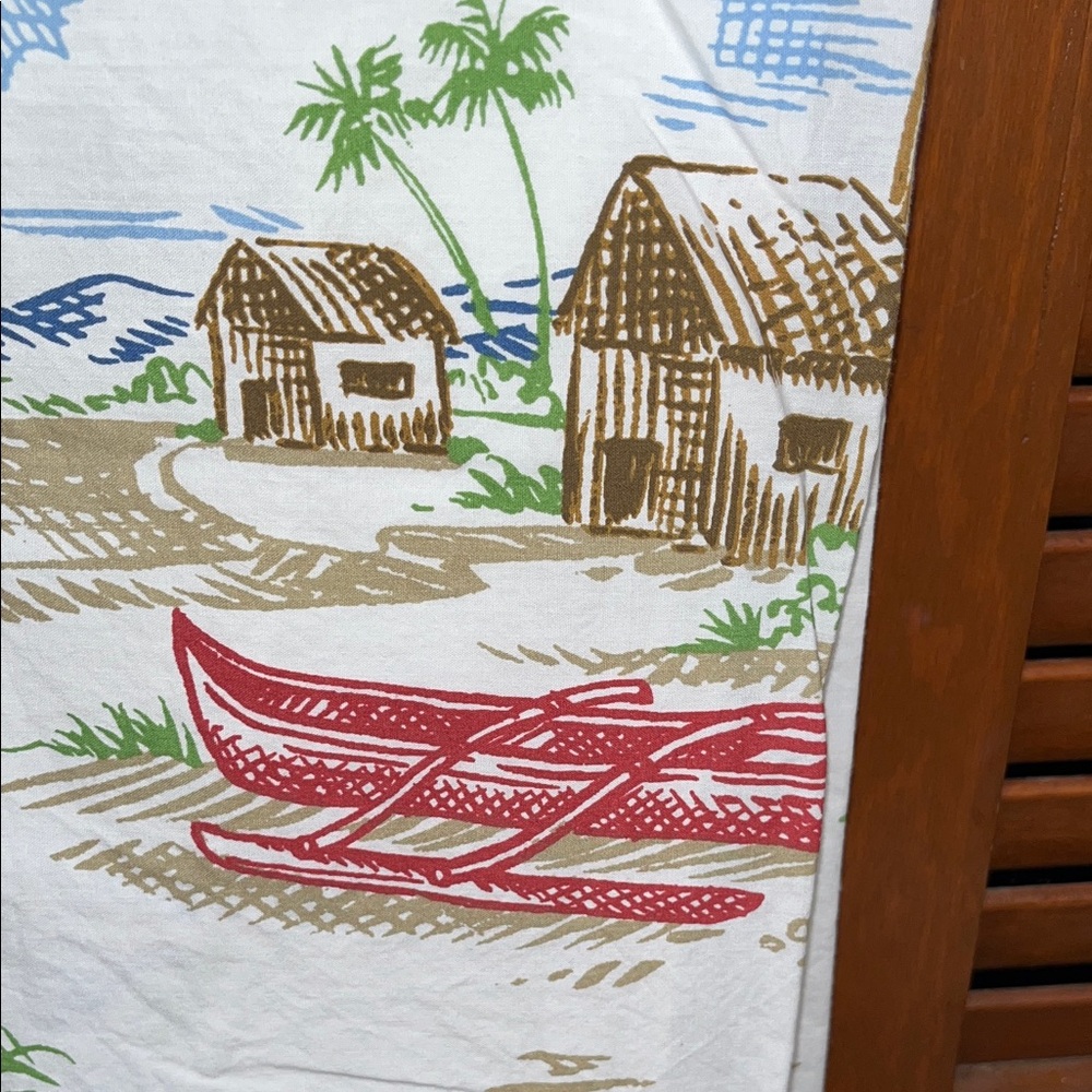 Pottery Barn Kids Twin Duvet Cover Island Boats and Palm Trees